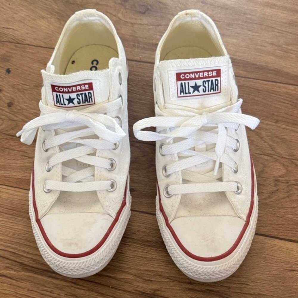 Converse Kids White and Red Sneakers